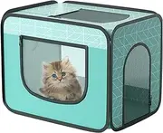 Dog Drying Box,Foldable Breathable Drying Box Dog Kennel - Portable Pet Drying Chamber, Printed Anti Flying Hair Soft Pet Crate for Dogs Cats