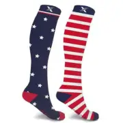 USA Mismatched COMPRESSION Socks 15 - 20mmHg 1 Pair SMALL/MED