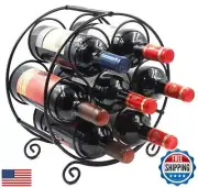 PAG 7 Bottles Freestanding Countertop Wine Rack, Metal Small Table Top Wine R