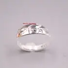 Solid 999 Fine Silver Women's Ring Fish Pattern Band Adjustable 6-9 8mm Width