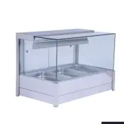 Square Countertop Wet and Dry Bain Marie Bonvue Heated Food Unit 3x 1/2 GN Pans