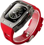 CZKE New Case for Apple Watch Strap Stainless Steel Protective Cover for Iwatch Series 6 5 SE Band 44mm Modification Kit Accessories