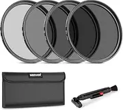 NEEWER 67mm ND Lens Filter Kit: ND2 ND4 ND8 ND16, Lens Pen, Filter Pouch Neutral Density Filter and Accessory Kit Compatible with Canon Nikon Sony Panasonic DSLR Cameras with 67mm Lens