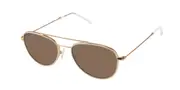 BON CHARGE Cali Blue-Light Block White Men's Sunglasses Gold Size 54