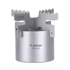 Rugged Titanium Alcohol Stove with Cross Stand for Backpacking and Camping
