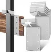 Operitacx 6Pcs T Post Brackets for Wood, Heavy Duty T Post Target Hanger Stainless Steel Mounting Bracket Mailbox, Wood Lumber, Signs, Birdhouse (Max 1.4in Width)