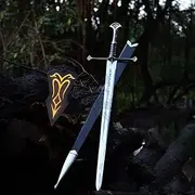 Handmade Narsil Anduril Sword 42" The King Aragorn/Replica Lord of The Rings Anduril Aragorn's Sword/Long Sword with Scabbard and Wall Mount