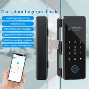 Smart Digital Glass Door Lock Fingerprint Keyless Bluetooth APP Multi-Function