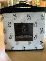 Cynthia Rowley French Bulldog Frenchie FLAT Sheet Microfiber Twin XL Dorm