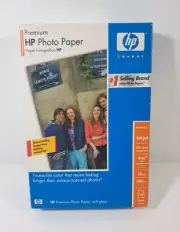HP Premium 4 X 6 Photo Paper Soft Gloss 100 sheets Preforated Tab Inkjet New