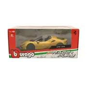Bburago Licensed 1:18 Scale Ferrari R&P SF-90 Stadale Spider Diecast Model Car Yellow