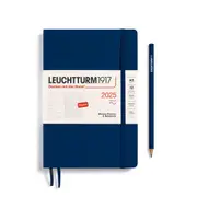 Weekly Planner & Notebook 2025, Softcover (Navy) - A5