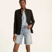 NWT J.Crew Black One Button Blazer