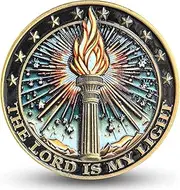 The Lord Is My Light Christian Challenge Coin with Isaiah 60:1 Inscription Bible Verses Pocket Token