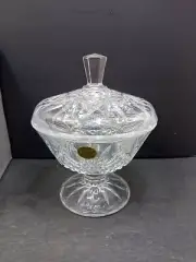 ❤️ Cristal D'arques France Villemont Candy Dish & Lid Clear Lead Crystal