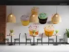 3D Doughnut Cake Wallpaper Wall Mural Removable Self-adhesive 176