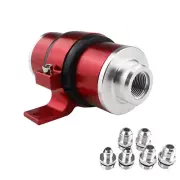 AN6 AN8 AN10 Inline Fuel Filter with Bracket Cleanable 30 Micron Universal Red (for: Ford)