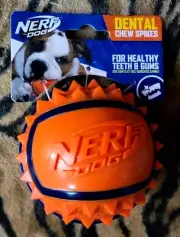 Nerf Dog Dental Teething Spikes Ball Heavy Duty Dog or Puppy New!