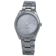 Seiko Quartz Silver Dial Titanium Bracelet Men's Watch SUR369