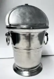 Match Ice Bucket with Lid, DIA 7.5" x H 8.7", Handmade in Italy, Brand New