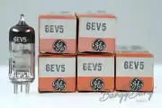 5 Vintage General Electric 6EV5 Miniature Screen-grid Tetrode VHF Audio Vacuum T