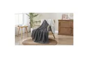 Ardor Isla Acrylic Knitted Room Sofa/Chiar Soft Blanket/Throw Grey 127x152cm
