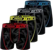 [FREEGUN] Calecon Men's Boxer Shorts Microfibre Active (Pack of 4)