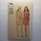 Vogue Pattern # 7823 sz 14 Bust 36 Hip 38 One Piece Dress Uncut