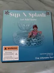 Sun N Splash just add water Small Inflatable Blue 35in. Diameter Outdoor Pool