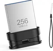 256GB USB 3.0 Flash Drive, Mini Thumb Drive Waterproof Memory Stick with Lanyard Hole Plug and Play Portable USB Stick Storage for Computer Laptop Smart TV, Black