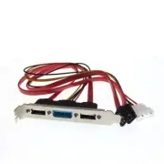 PC DIY SATA to ESATA and 4Pin IDE Molex PCI Bracket Slot Cable Full-Height5517