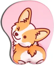 AOKSUNOVA Ergonomic Mouse Pad with Wrist Support Cute Corgi 3D Mouse Pad with...