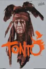 The Lone Ranger Movie Poster Tonto Johnny Depp NOS 22x34 Trends Original Sealed