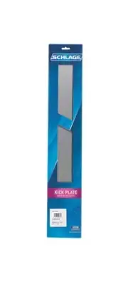 Schlage C8400-PA28 6X30 Kick Plate, 30 in L, 6 in W, Aluminum, Anodized