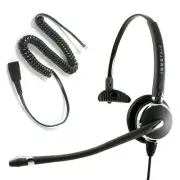 Best RJ9 Phone Headset, RJ9 Jack with GN netcom compatible quick disconnect