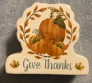 Jaclyn Smith Collection Ceramic Porcelain Give Thanks Napkin Holder **NEW**