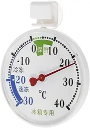 SHOWERORO Dial Thermometer for Fridge and Freezer High Accuracy Sensor with Suction Cup Mount to Range for Cold Storage Monitoring Effortless Installation Essential Temperature Gadget