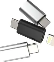 Lightning Female to USB-C Male Charging Adapter (3 Pack) for iPhone 16 15 Pro Max for iPad Air4 10 for Apple Compatible for Samsung Converter Type C Connector Cable Adaptor Port Charger Accessories