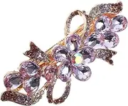VINTORKY Hair Clip Women Rhinestones Hair Barrette Half Ponytail Clip for Women Elegant