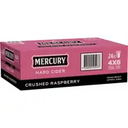 Mercury Hard Cider Crushed Raspberry Cans 375ml x24 Case