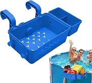 Poolside Storage Basket Tray, Poolside Storage Basket - Poolside Storage Basket Swimming Pool Toy Basket - Thick Poolside Organizer for Towels and Drinks, Lightweight Pool Toy Basket for