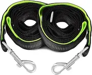 GANAZONO 2Pcs Reflective Leash Durable Nylon Leash for Dogs Swivel Hook High Visibility Safety Leash for Night Walking Puppy