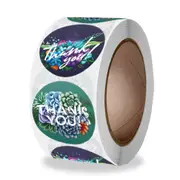 500pcs/roll Round Labels Flower Thank You Stickers 1inch Scrapbooking for Gift Decoration Stationery Seal Handmade