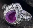 BALI LEGACY Ilakaka Hot Pink Sapphire Ring 6.5 Sterling Silver 6.75 ctw