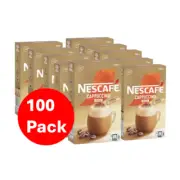 Nescafe Cappuccino Decaf Coffee Sachets 100 Pack