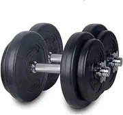 HCE Adjustable Dumbbell Set - Plastic Coated Standard Dumbbell Weights Set Weight Plates for Bodybuilding & Weightlifting Gym Fitness