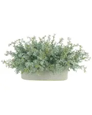 Creative Displays Seeded Eucalyptus Arrangement In An Oval Ceramic Pot