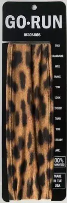 "Cheetah Print" Headband by GoRunUSA, Polyester Blend, great for Running & more