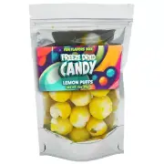 Freeze Dried Sour Candy Lemon Puffs Unique and Exotic Crunchy Gift Bag, 3 OZ