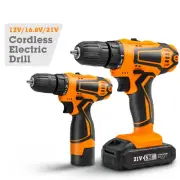 12/21V Cordless Electric Screwdriver Rechargeable Drill Power Tool 27PCS Bit Set